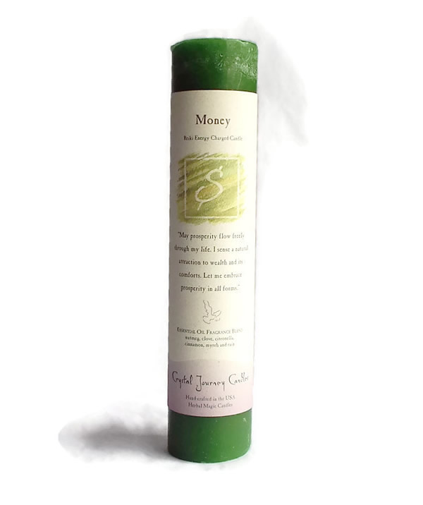 Money Herbal Magic Pillar Candle